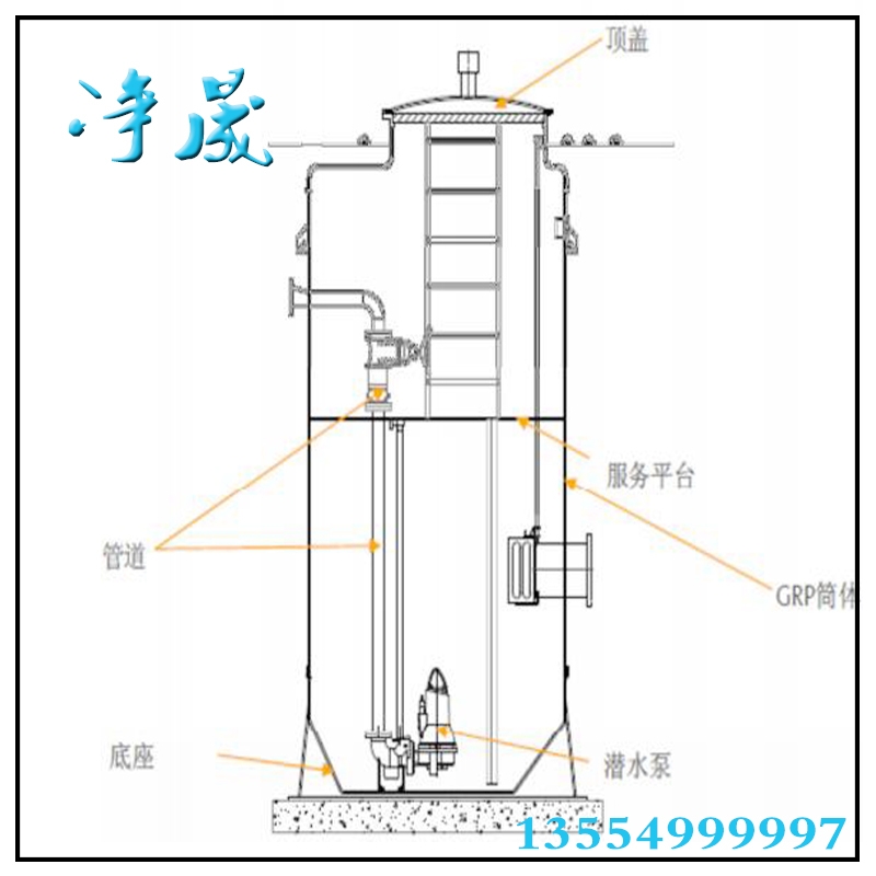 中型一體化污水提升泵站