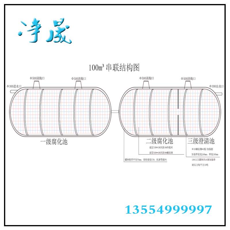200立方鋼筋混凝土雨水收集系統(tǒng)
